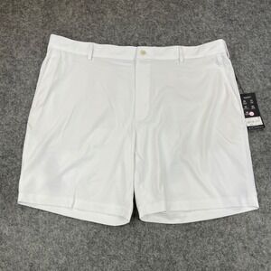Walter Hagen Mens Golf Shorts White 9" Inseam Flat Front Wrinkle Resistant 42